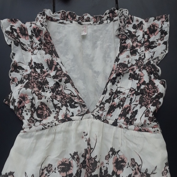 Free People flowy floral dress sz XS - Picture 3 of 7